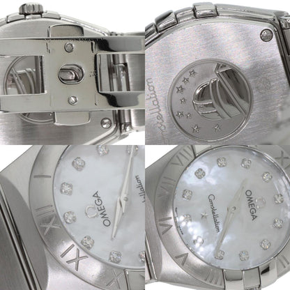 OMEGA オメガ 123.10.24.60.55.001 コンステレーション ブラッシュ 12P ダイヤモンド 腕時計 SS レディース 中古