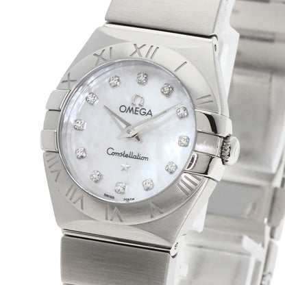 OMEGA オメガ 123.10.24.60.55.001 コンステレーション ブラッシュ 12P ダイヤモンド 腕時計 SS レディース 中古