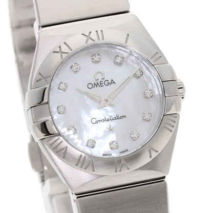 OMEGA オメガ 123.10.24.60.55.001 コンステレーション ブラッシュ 12P ダイヤモンド 腕時計 SS レディース 中古