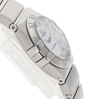OMEGA オメガ 123.10.24.60.55.001 コンステレーション ブラッシュ 12P ダイヤモンド 腕時計 SS レディース 中古