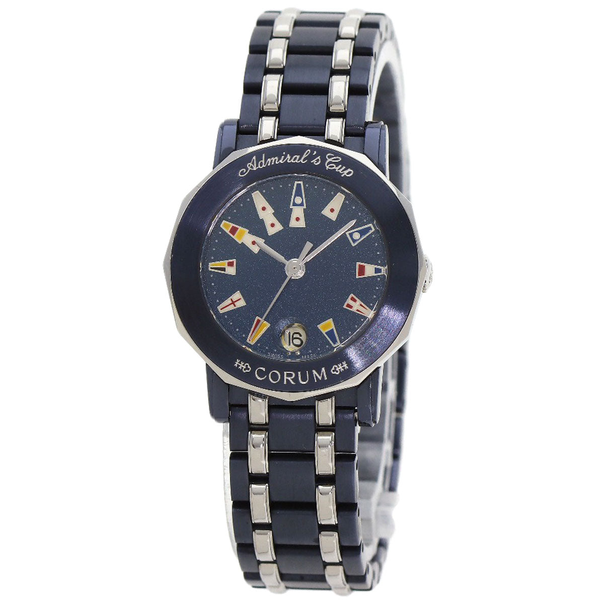 CORUM コルム 39.130.30.V585 アドミラルズカップ 腕時計 SS レディース 中古