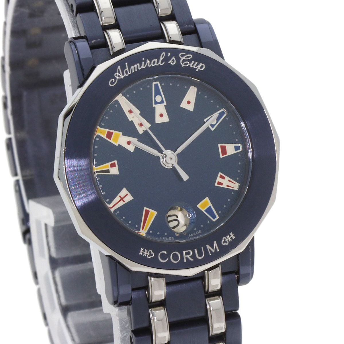 CORUM コルム 39.130.30.V585 アドミラルズカップ 腕時計 SS レディース 中古