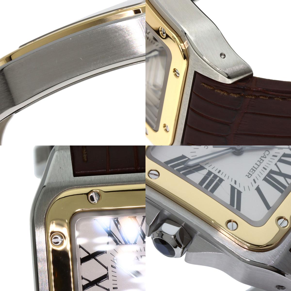 CARTIER カルティエ W20072X7 サントス100 LM 腕時計 SS メンズ 中古