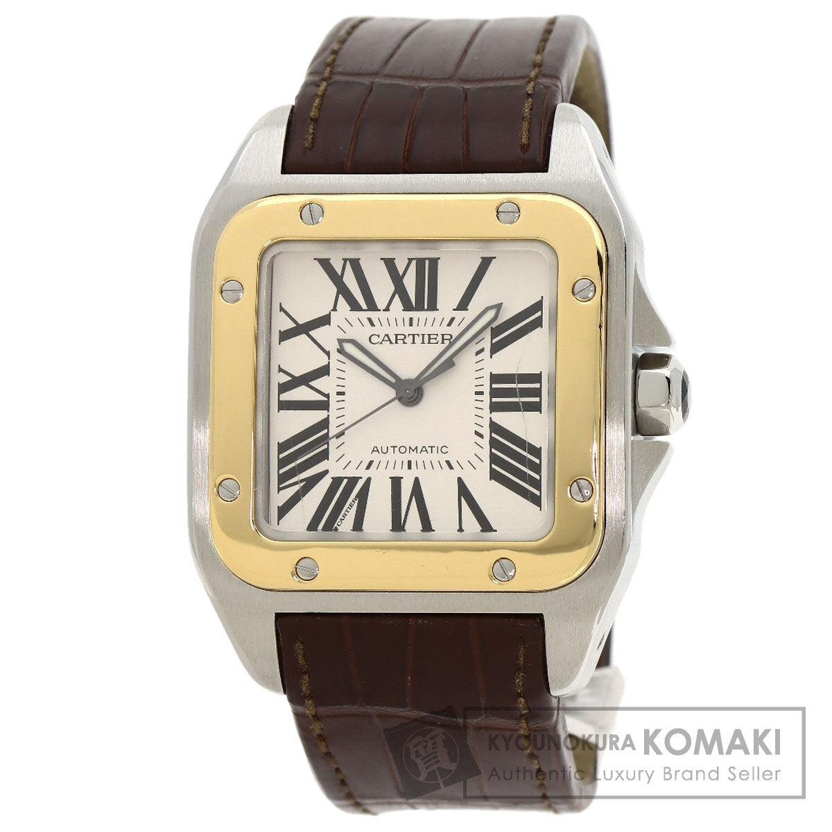 CARTIER カルティエ W20072X7 サントス100 LM 腕時計 SS メンズ 中古