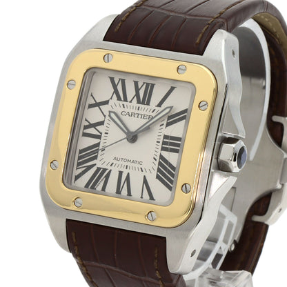 CARTIER カルティエ W20072X7 サントス100 LM 腕時計 SS メンズ 中古