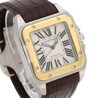CARTIER カルティエ W20072X7 サントス100 LM 腕時計 SS メンズ 中古