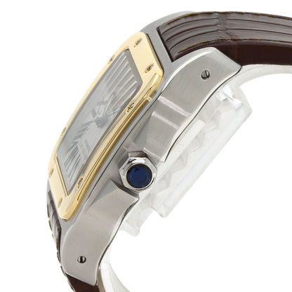 CARTIER カルティエ W20072X7 サントス100 LM 腕時計 SS メンズ 中古
