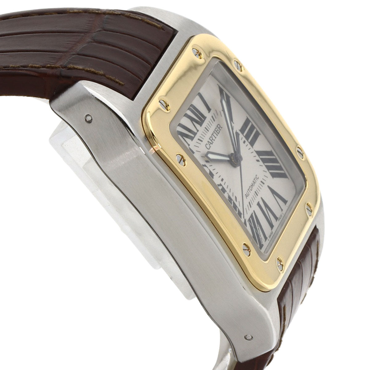CARTIER カルティエ W20072X7 サントス100 LM 腕時計 SS メンズ 中古