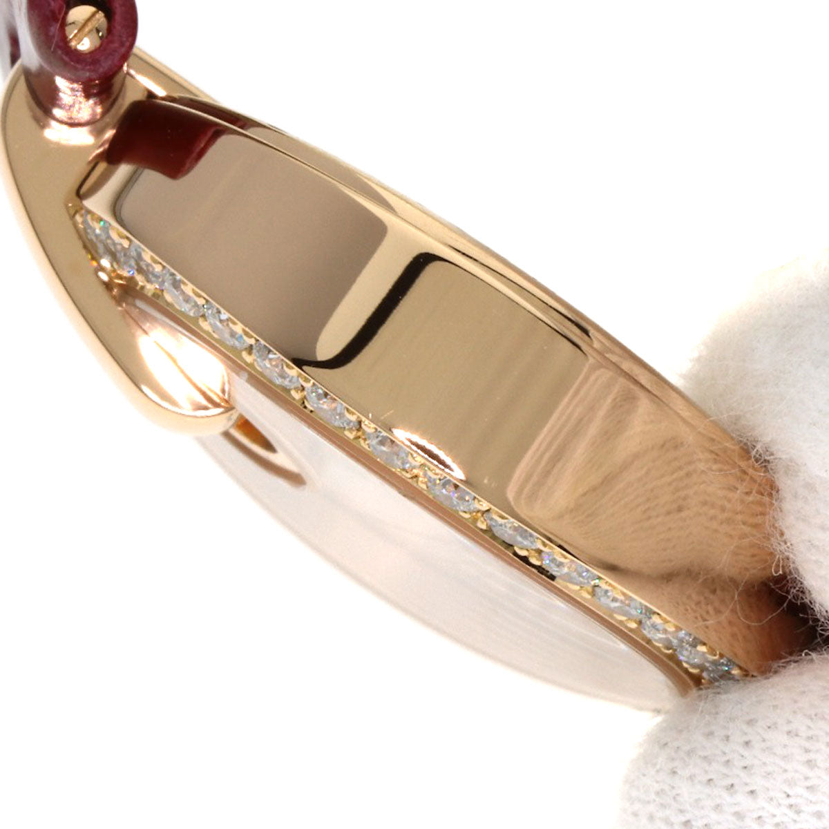 CARTIER カルティエ WG600007 カプティブ ドゥ カルティエ SM ベゼルダイヤモンド 腕時計 K18PG レディース 中古
