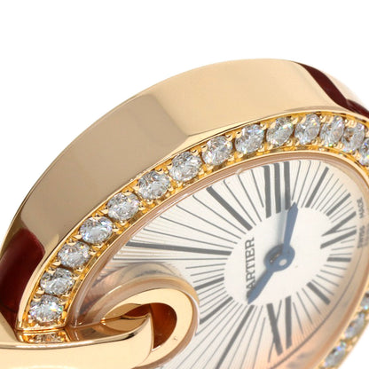 CARTIER カルティエ WG600007 カプティブ ドゥ カルティエ SM ベゼルダイヤモンド 腕時計 K18PG レディース 中古