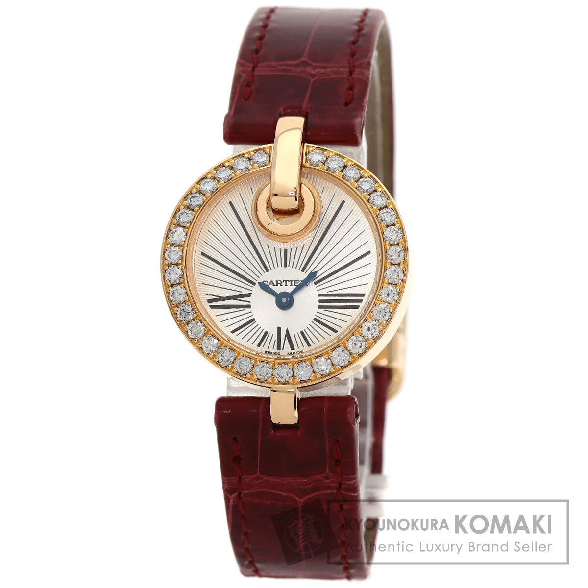 CARTIER カルティエ WG600007 カプティブ ドゥ カルティエ SM ベゼルダイヤモンド 腕時計 K18PG レディース 中古