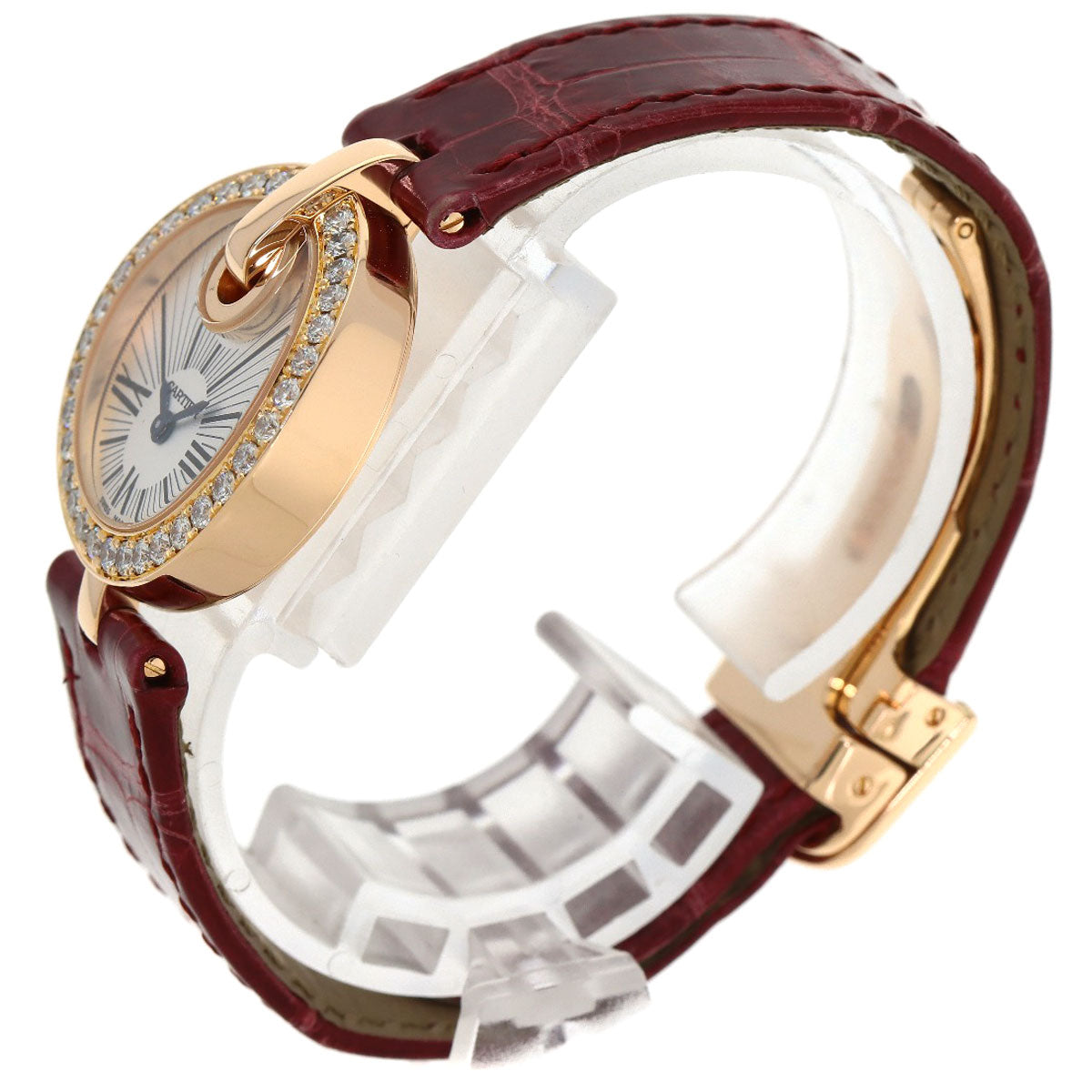 CARTIER カルティエ WG600007 カプティブ ドゥ カルティエ SM ベゼルダイヤモンド 腕時計 K18PG レディース 中古