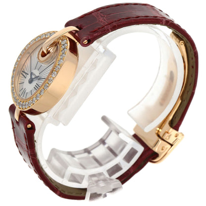 CARTIER カルティエ WG600007 カプティブ ドゥ カルティエ SM ベゼルダイヤモンド 腕時計 K18PG レディース 中古
