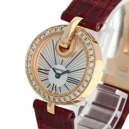 CARTIER カルティエ WG600007 カプティブ ドゥ カルティエ SM ベゼルダイヤモンド 腕時計 K18PG レディース 中古