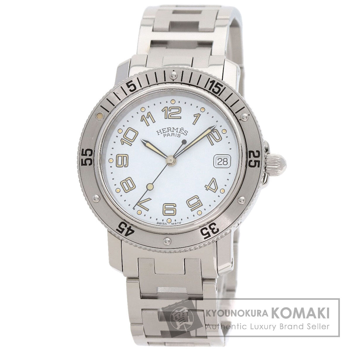 HERMES エルメス CL7.710 クリッパー ダイバー 腕時計 SS メンズ 中古