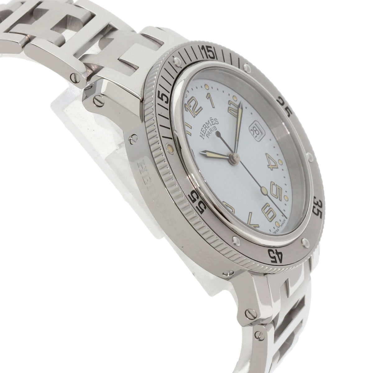 HERMES エルメス CL7.710 クリッパー ダイバー 腕時計 SS メンズ 中古