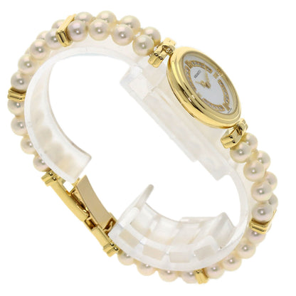 MIKIMOTO ミキモト 062-104 パールウォッチ ダイヤモンド 腕時計 K18YG レディース 中古