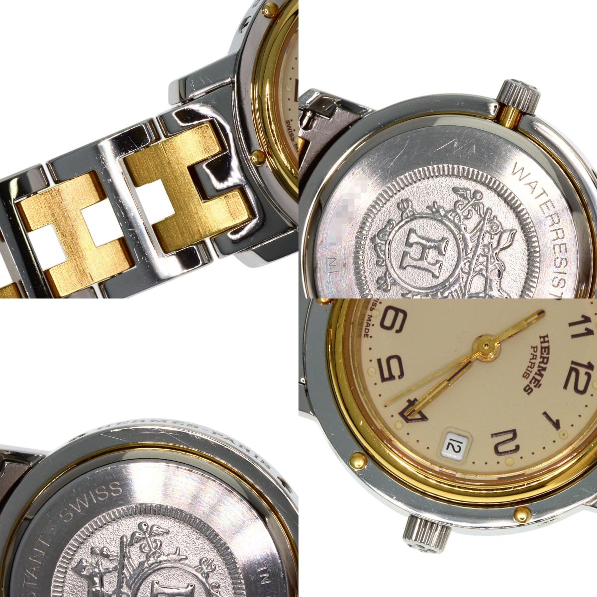 HERMES エルメス クリッパー 腕時計 SS レディース 中古