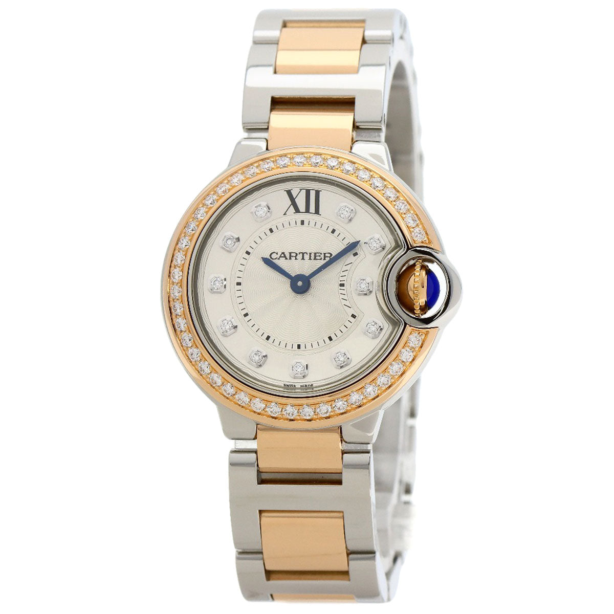 CARTIER カルティエ W3BB0009 バロンブルー 28mm 腕時計 SS レディース 中古