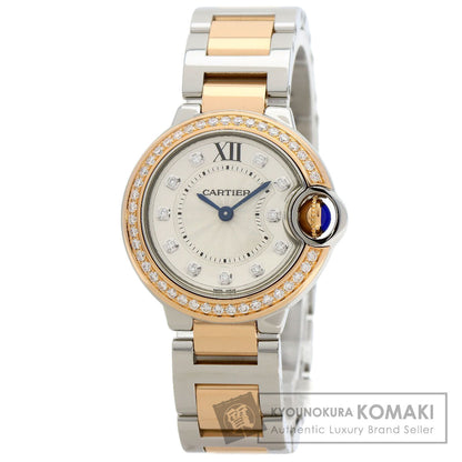 CARTIER カルティエ W3BB0009 バロンブルー 28mm 腕時計 SS レディース 中古
