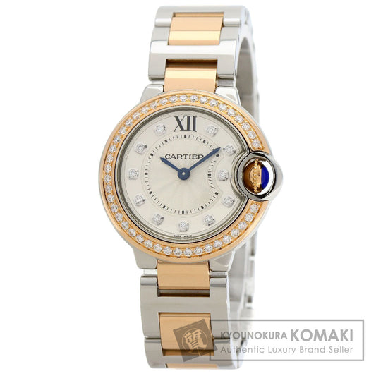 CARTIER カルティエ W3BB0009 バロンブルー 28mm 腕時計 SS レディース 中古