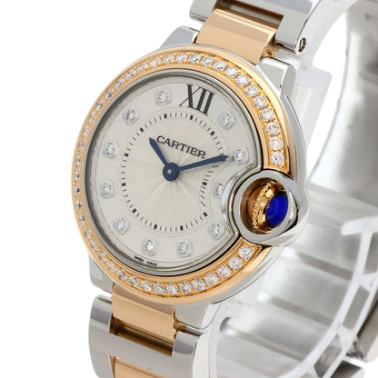 CARTIER カルティエ W3BB0009 バロンブルー 28mm 腕時計 SS レディース 中古