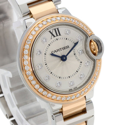 CARTIER カルティエ W3BB0009 バロンブルー 28mm 腕時計 SS レディース 中古