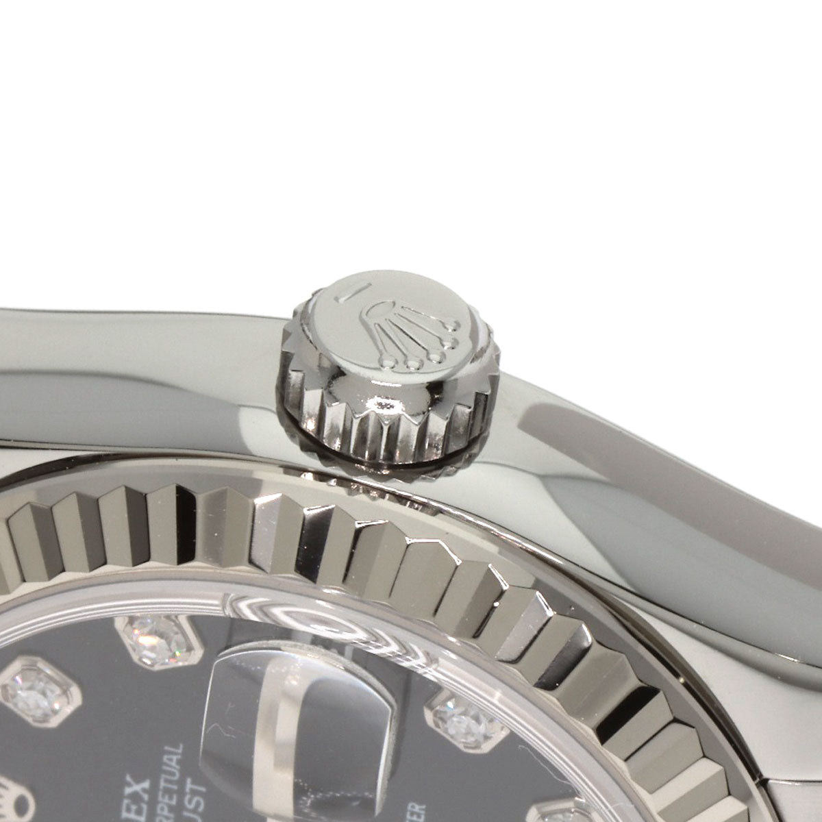 ROLEX ロレックス 179174G デイトジャスト 10P ダイヤモンド 腕時計 SS レディース 中古