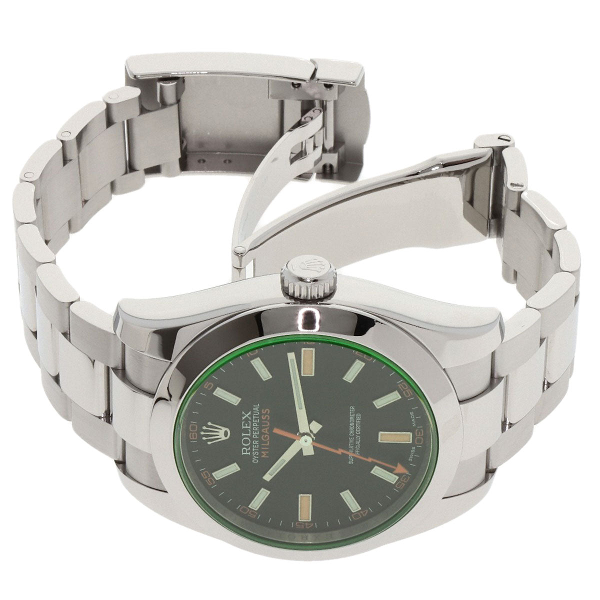 ROLEX ロレックス 116400GV ミルガウス 腕時計 SS メンズ 中古