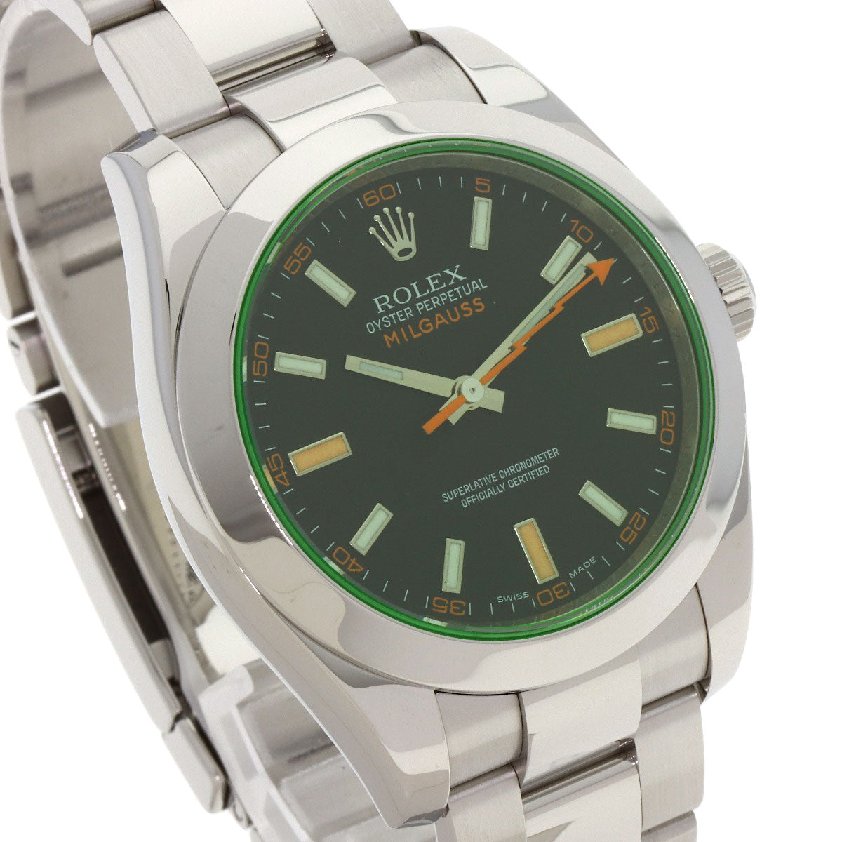 ROLEX ロレックス 116400GV ミルガウス 腕時計 SS メンズ 中古