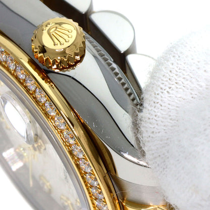 ROLEX ロレックス 179383G デイトジャスト ベゼル 10P ダイヤモンド 腕時計 SS レディース 中古