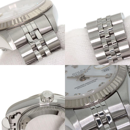 ROLEX ロレックス 79174G デイトジャスト 10P ダイヤモンド 腕時計 SS レディース 中古