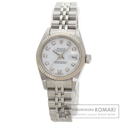 ROLEX ロレックス 79174G デイトジャスト 10P ダイヤモンド 腕時計 SS レディース 中古