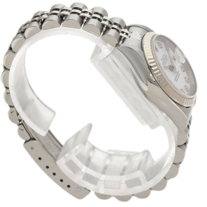 ROLEX ロレックス 79174G デイトジャスト 10P ダイヤモンド 腕時計 SS レディース 中古