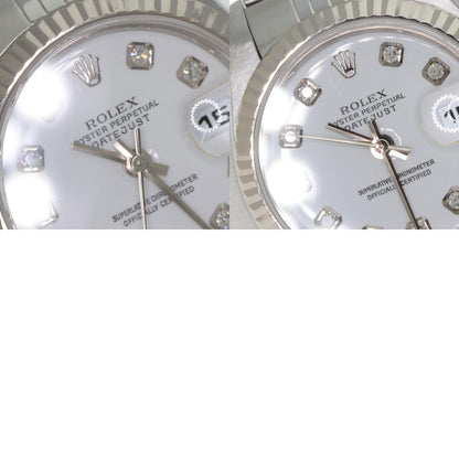 ROLEX ロレックス 79174G デイトジャスト 10P ダイヤモンド 腕時計 SS レディース 中古