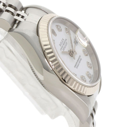 ROLEX ロレックス 79174G デイトジャスト 10P ダイヤモンド 腕時計 SS レディース 中古