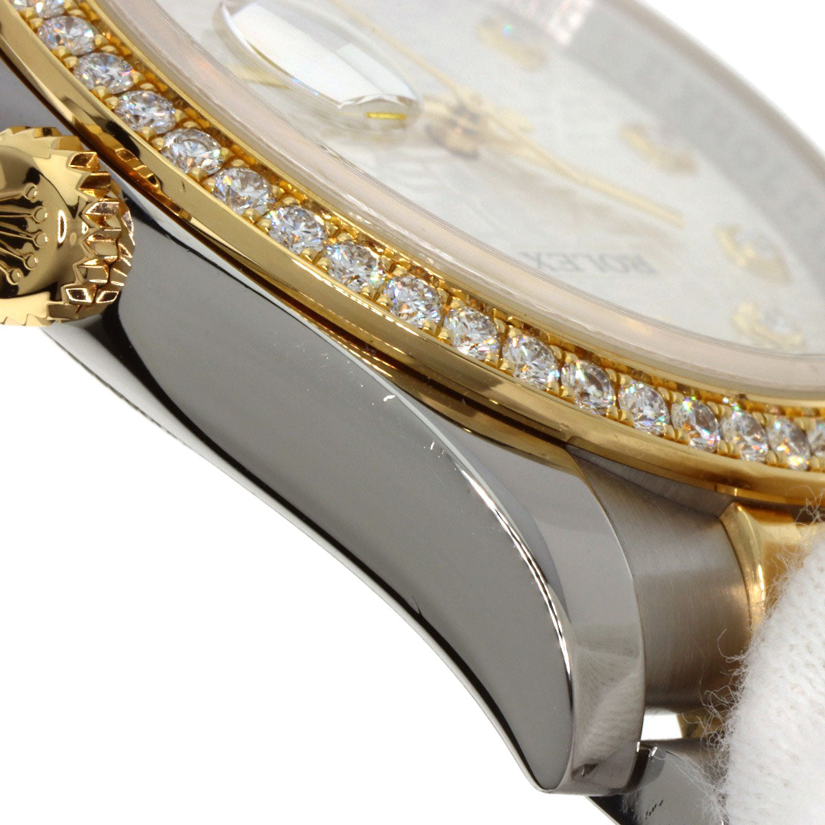 ROLEX ロレックス 116243G デイトジャスト 10P ベゼル ダイヤモンド 腕時計 SS メンズ 中古