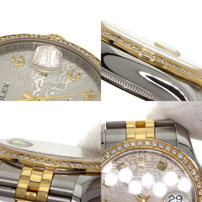 ROLEX ロレックス 116243G デイトジャスト 10P ベゼル ダイヤモンド 腕時計 SS メンズ 中古