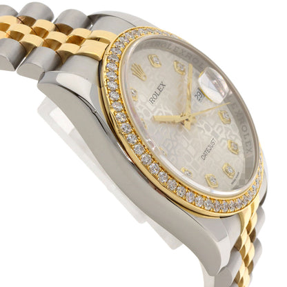 ROLEX ロレックス 116243G デイトジャスト 10P ベゼル ダイヤモンド 腕時計 SS メンズ 中古