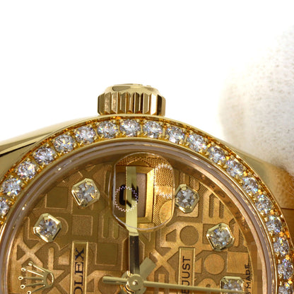 ROLEX ロレックス 179138G デイトジャスト 10P ベゼルダイヤモンド 腕時計 K18YG レディース 中古
