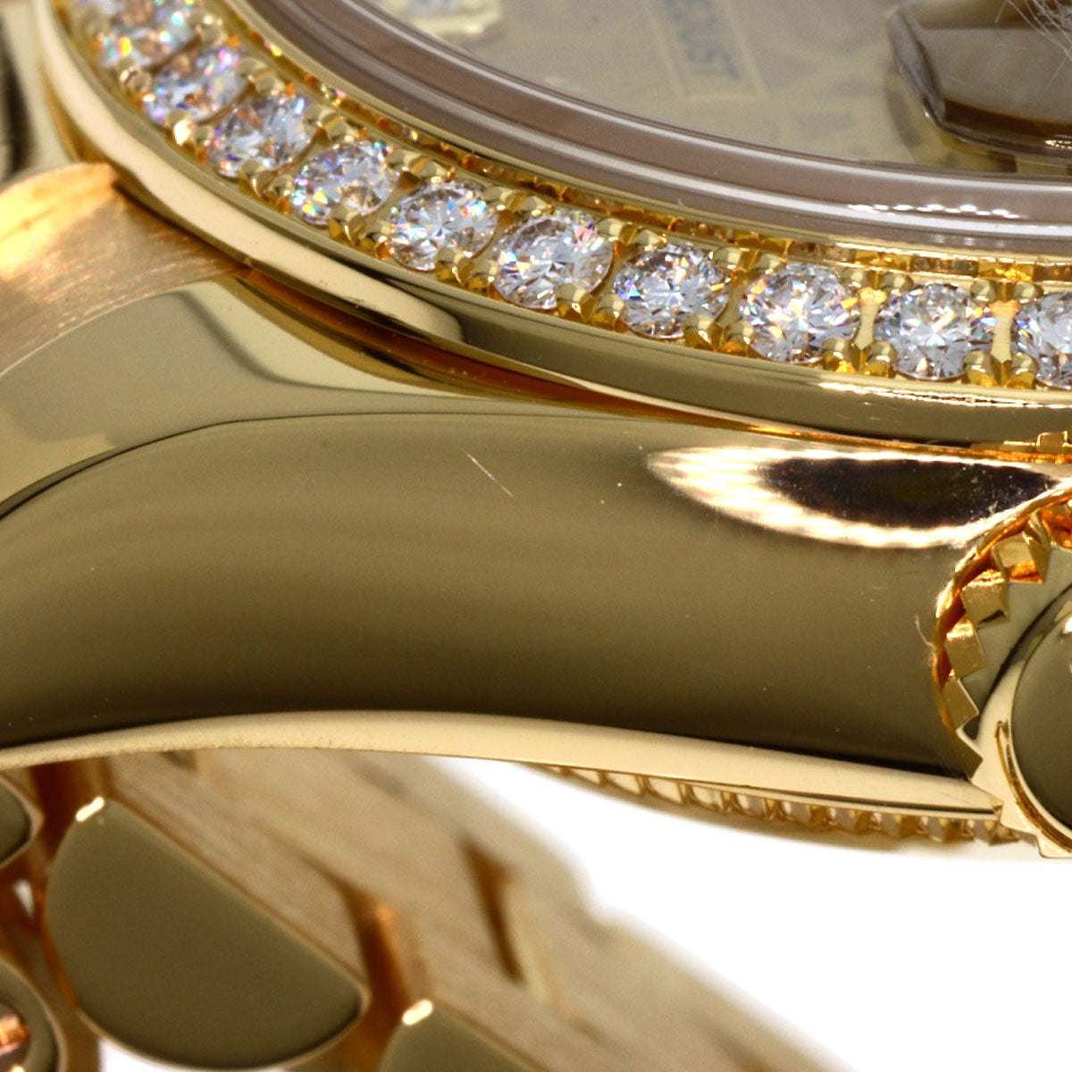 ROLEX ロレックス 179138G デイトジャスト 10P ベゼルダイヤモンド 腕時計 K18YG レディース 中古