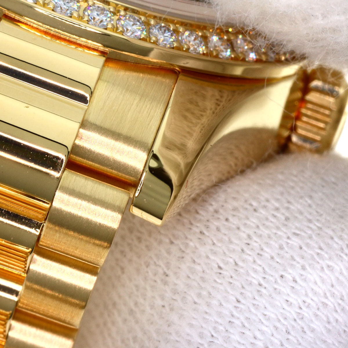 ROLEX ロレックス 179138G デイトジャスト 10P ベゼルダイヤモンド 腕時計 K18YG レディース 中古