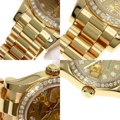 ROLEX ロレックス 179138G デイトジャスト 10P ベゼルダイヤモンド 腕時計 K18YG レディース 中古