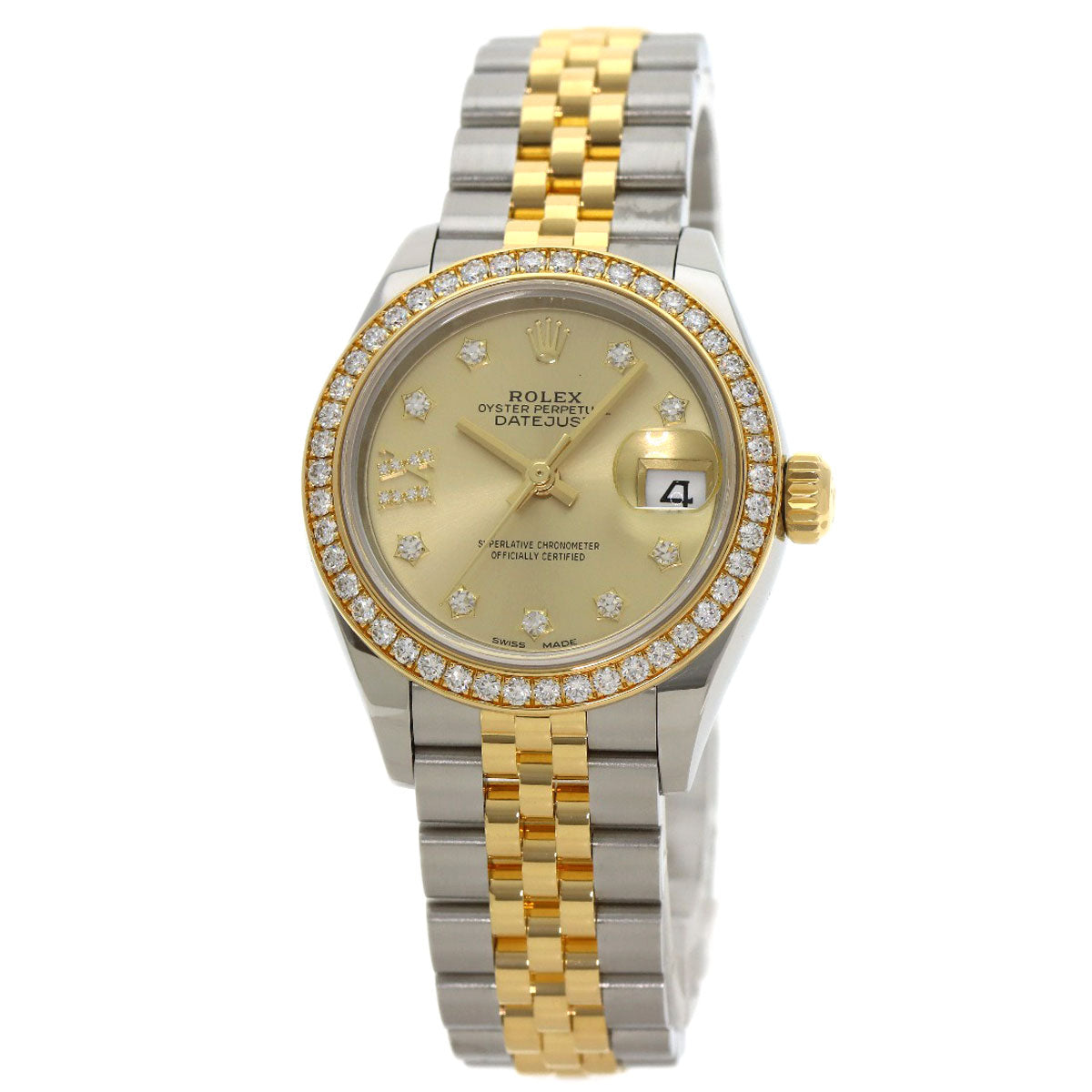 ROLEX ロレックス 279383RBR デイトジャスト スター IX ベゼルダイヤモンド 腕時計 SS レディース 中古