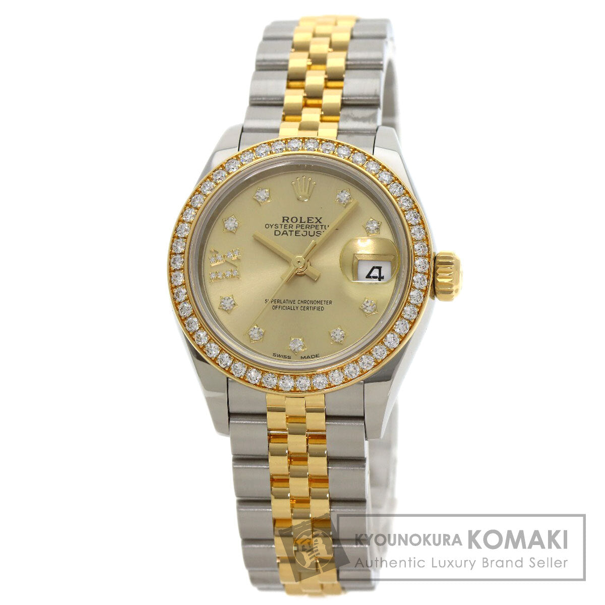 ROLEX ロレックス 279383RBR デイトジャスト スター IX ベゼルダイヤモンド 腕時計 SS レディース 中古