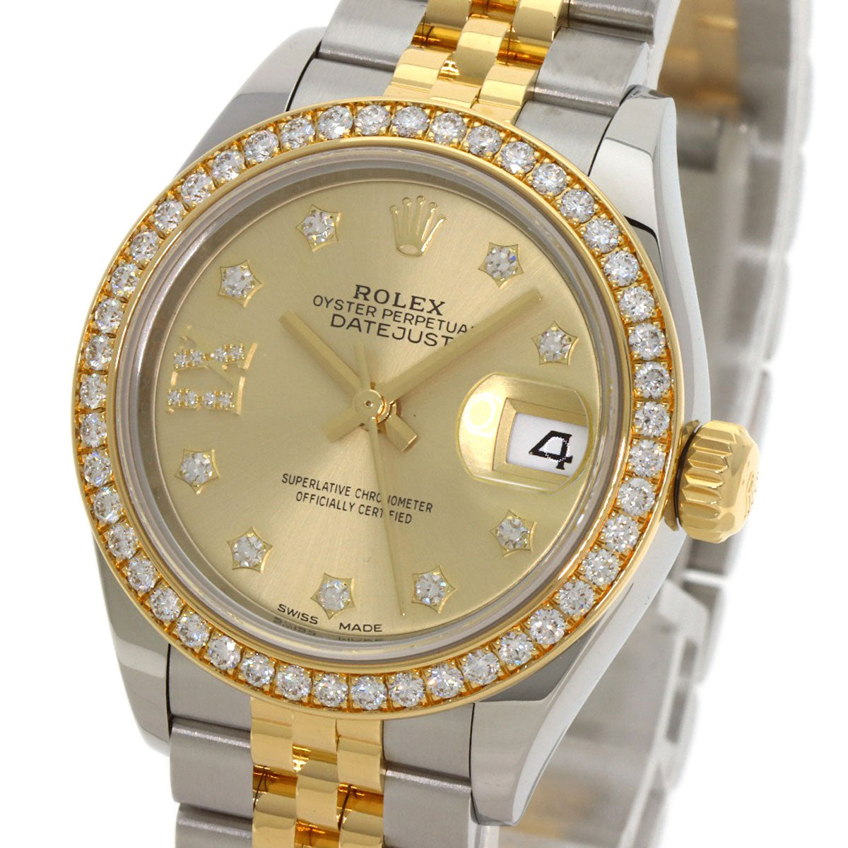 ROLEX ロレックス 279383RBR デイトジャスト スター IX ベゼルダイヤモンド 腕時計 SS レディース 中古