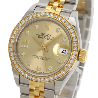 ROLEX ロレックス 279383RBR デイトジャスト スター IX ベゼルダイヤモンド 腕時計 SS レディース 中古