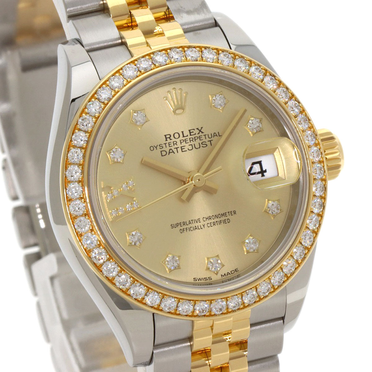 ROLEX ロレックス 279383RBR デイトジャスト スター IX ベゼルダイヤモンド 腕時計 SS レディース 中古