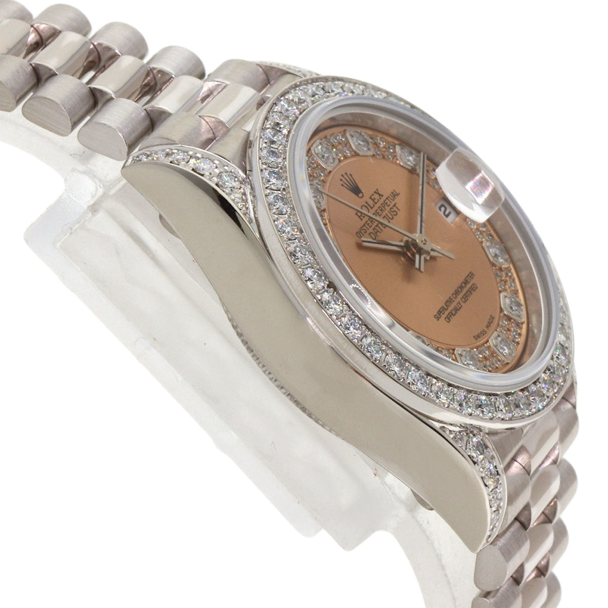 ROLEX ロレックス 69159 デイトジャスト ダイヤモンド 腕時計 K18WG レディース 中古