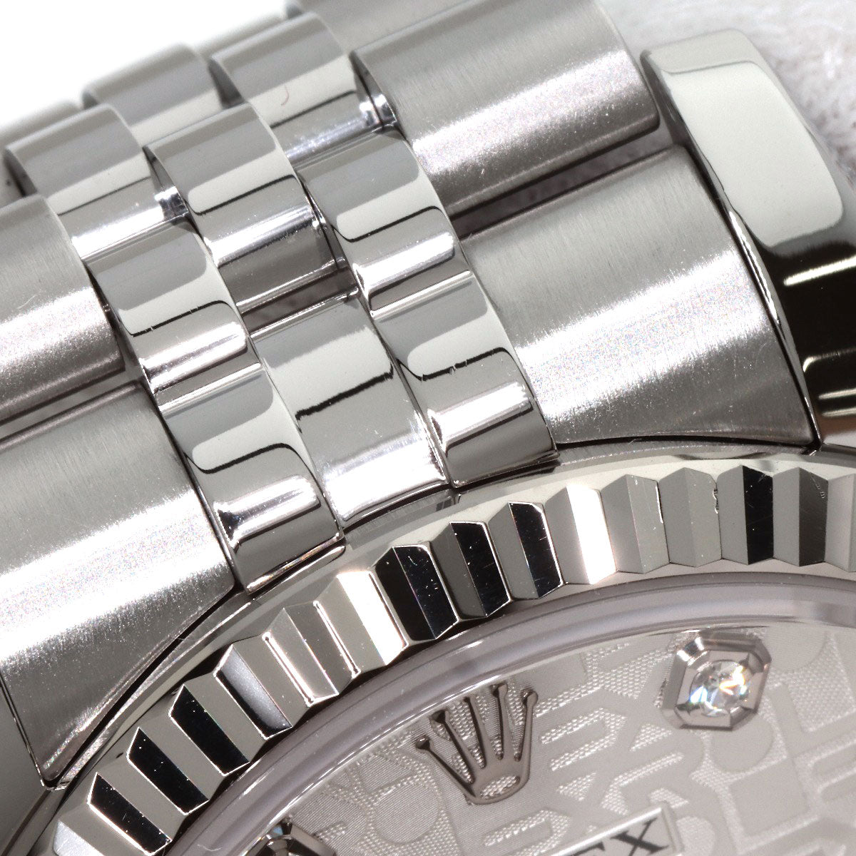 ROLEX ロレックス 116234G デイトジャスト 10P ダイヤモンド 腕時計 SS メンズ 中古